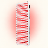 Kivorla 9-Spectrum Red Light Panel, front view with LEDs lit